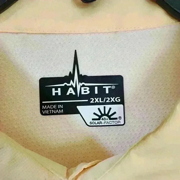 Habit Men's Fourche Mountain River Guide Long Sleeve Fishing Shirt 2XL - Picture 8 of 11